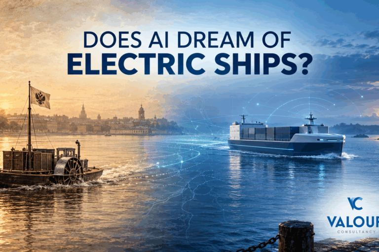Historic electric boat transitioning into a modern autonomous electric cargo ship